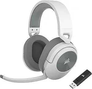 Corsair hs55 Wireless Multiplatform Lightweight Gaming Headset With Bluetooth - Dolby 7.1 Surround Sound - Icue Compatible - Pc, ps5, ps4, Nintendo Switch, Mobile - White