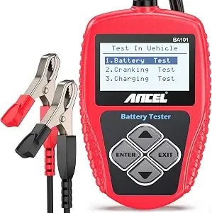 Ancel ba101 Car Battery Tester, 12v Digital Automotive Alternator Meter Diagnostic Tool,100-2000 Cca Load Capacity, Charging & Cranking Analyzer For Truck, Boat, Rv, Marine Vehicle, And More