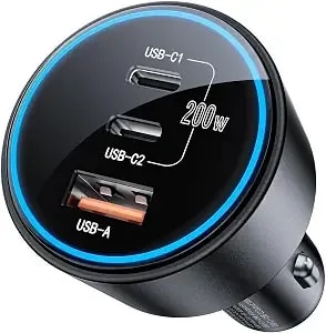 Usb C Car Charger Fast Charging 200w, Dual Pd 100w Type C Car Charger， - pd3.0/qc4.0/Pps Cigarette Lighter Adapter For Iphone 16/15/14/13/12, Galaxy s22/s21 Ultra, Macbook, Laptop Etc