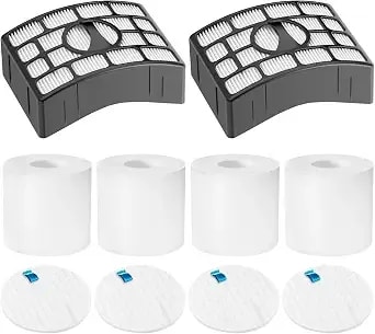 nv752 Vacuum Filter Replacement For Shark Rotator Powered Lift-Away Vacuum - For Shark Vacuum Cleaner nv650 nv651 nv652 nv750 nv751 nv831 ax950 ax951 ax952 zu632 az1002, Part xff650 & xhf650, 2 + 4 Kit