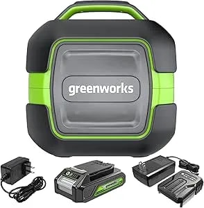 Greenworks 24v Bluetooth Speaker Kit, Ac/Dc Wireless Worksite Speaker, 2ah Battery And Charger Included