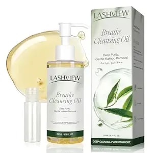 Lashveiw Heartleaf Pore Control Cleansing Oil, Oil Cleanser For Face, Makeup Blackhead Remover, Korean Skin Care 6.76 Fl Oz(200ml)