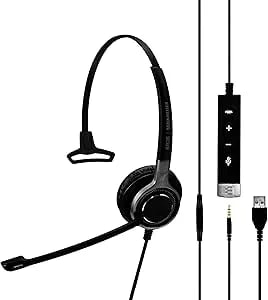 Sennheiser Sc 635 Usb (507254) - Single-Sided Business Headset - Uc Optimized And Skype For Business Certified - For Mobile Phone, Tablet, Softphone, And Pc (Black)