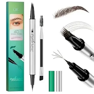 Qic Eyebrow Pencils For Women, 4d Micro Eyebrow Pencil, Waterproof Brow Pencil, Brown Brow Pen