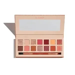 Sigma Beauty Cor-De-Rosa Eyeshadow Palette - 14 Warm Eyeshadow Shades In Matte, Shimmer And Metalic Finishes - Highly Pigmented Vegan Eye Makeup Palette - Clean Beauty Products