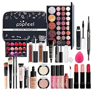Professional Makeup Set,Newooh Cosmetic Starter Kit With Storage Bag Portable Travel Make Up Palette Birthday Xmas Gift Set Full Sizes Eyeshadow Face Powder Lip Gloss For Teenage & Adults