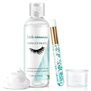 Lash Shampoo Concentrate- Gentle Oil-Free Foaming Cleanser For Eyelash Extensions & Natural Lashes - Deep Cleansing, Safe & Effective Lash Care Solution, 100ml