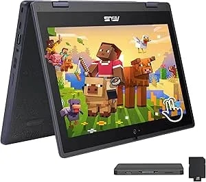 Asus br1102fga 11.6" 2-In-1 Touchscreen Laptop, Intel Celeron n100, 4gb Ram, 1.12tb Storage(128gb Ssd+1tb Docking Station Set), Intel Uhd Graphics, Wifi 6, Webcam, win11 Pro, Gray