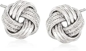 Ross-Simons Italian Sterling Silver Love Knot Earrings