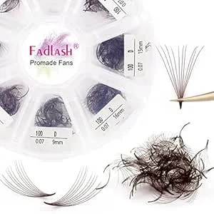 Colored Lash Extensions 10d 1000pcs Premade Fans Eyelash Extensions Brown Lash Fans Volume Mix (7d-16mm)