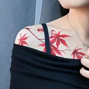 6 Sheets Watercolor Green Leaf Temporary Tattoos For Women Adults, Realistic Nature Plant Fake Tattoo Stickers, Waterproof Long Lasting Body Art For Arm Wrist