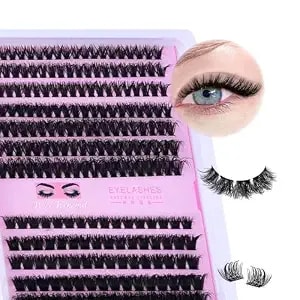 280 Pcs Individual Eye Lash 3d Curl Lash Clusters Extensions Clusters 60d/100d Cluster Eyelash Lashes Fluffy Wispy Clusters Lashes Makeup At Home - Diy Lash Extension Kit For Self PestañAs Falsas
