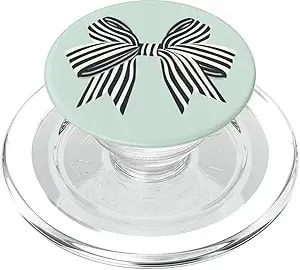 Popsockets Phone Grip – Black Striped Bow Popsockets Popgrip For Magsafe