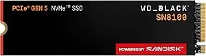 wd_black sn8100 4tb Nvme Ssd - Pcie 5.0x4, M.2 2280, Up To 14,900mb/S Read Speed, Up To 11,000mb/S Write Speed, Best For Ai Applications, Gaming, And Video Editing - wds400t1x0m