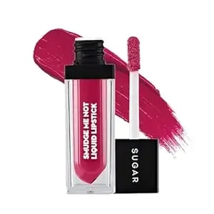 Sugar Cosmetics Smudge Me Not Liquid Lipstick 02 Brink Of Pink (Plum Rose), Long Lasting Waterproof Matte Liquid Lipstick For All Complexion, 4.5 Ml