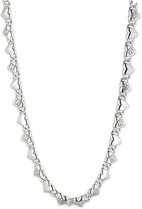 Harley-Davidson Women'S 16 In. Pink Bar & Shield Heart Metal Necklace, Silver