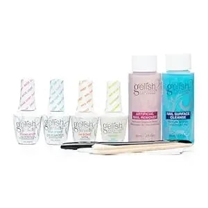 Gelish Mini Complete Basix Kit – All-In-One Gel Starter Kit For Salon-Quality Mani & Pedi, Includes Foundation, Ph Bond, Top It Off, Nourish With Hyaluronic Acid For Healthy, Long-Lasting Nails.