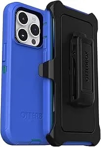 Otterbox Iphone 14 Pro (Only) Defender Series Case - Rain Check (Blue), Rugged & Durable, With Port Protection, Includes Holster Clip Kickstand