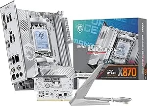 Msi Mpg x870i Edge Ti Evo Wifi Motherboard, Itx - Supports Amd Ryzen 9000/8000 / 7000 Processors, am5-110a Sps Vrm, ddr5 Memory Boost (Up to10000+Mt/S Oc), Pcie 5.0 x16, M.2 gen5, Wi-Fi 7, 5g Lan