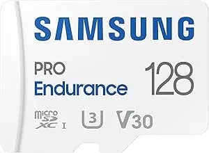 Samsung Pro Endurance 128gb Microsdxc Memory Card With Adapter For Dash Cam, Body Cam, And Security Camera – Class 10, u3, v30 (‎Mb-mj128ka/Am)