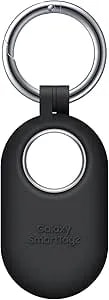 Samsung Galaxy smarttag2 Silicone Case, Gps Tracker Holder, Tracking Device Protective Cover With Key Ring, Soft Touch, Ef-pt560cbegus, Black