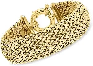 Ross-Simons Italian 22kt Gold Over Sterling Silver Riso Bracelet
