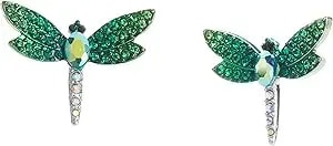 Betsey Johnson Women'S Garden Glam Dragonfly Stud Earrings