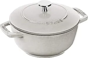 Staub Wa-Nabe 40501-477 Wanabe Campagne M, 7.1 Inches (18 Cm), Double Handed, Cast Enamel, Pot, Rice Cooking, 2 Cups, Induction Compatible