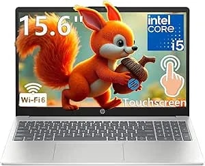 Hp 15.6" Fhd Touchscreen Laptop 2026, Intel i5-1334u, 16gb Ram, 512gb Ssd, Long Battery Life, Portable For Students & Business, Office 365, Numeric Keypad, Fast Charge, Windows 11 Home, Silver