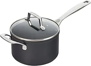 Le Creuset Essential Non-Stick Ceramic Saucepan With Glass Lid, 3 Qt.