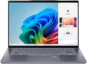 Acer Swift 14 AI Copilot+ PC - 14.5" 2.5K 120Hz Touchscreen Laptop, Qualcomm Snapdragon X Plus 10-Core Processor, 16GB LPDDR5X RAM, 1TB SSD, Wi-Fi 7, Backlit Keyboard, Fingerprint, Windows 11 Pro