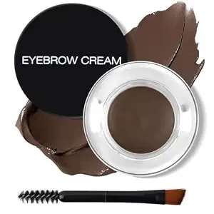 Eyebrow Pomade Kit With Eyebrow Brush,Waterproof & Long Lasting & High Pigment Brow Pomade Gel, Filling & Shaping Eyebrows, For Daily & Cosplay Eyeliner Or Eye-Brow Makeup (02# Dark Brown)