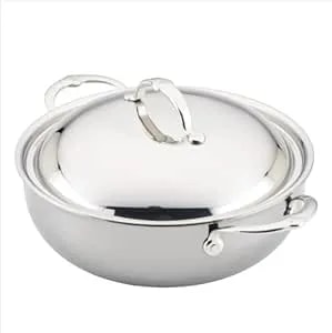 Hestan Probond Luxe 5-Quart Polished Professional Clad Stainless Steel Dutch Oven With Lid