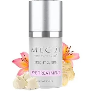 Meg 21 Bright & Firm Under Eye Cream – Anti-Aging Cream For Dark Circles, Puffiness, Bags, Fine Lines & Wrinkles – Day/Night Eye Moisturizer – Made With Patented Supplamine (0.5 Oz)