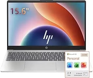 HP 15.6” Ultrabook Laptop • 16GB RAM • 1.1TB Storage (128GB SSD And 1TB Cloud) • Microsoft 365 Included • Intel 13th 4-Cores CPU • Wi-Fi 6 • Win 11 • No Mouse • Sliver