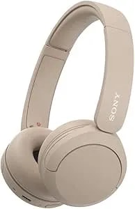 Sony WH-CH520 Best Wireless Bluetooth On-Ear Headphones With Microphone For Calls And Voice Control, Up To 50 Hours Battery Life With Quick Charge Function, Includes USB-C Charging Cable - Beige