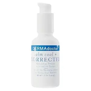 Dermadoctor Bakuchiol Serum For Face, Calm Cool + Corrected Bakuchiol Retinol Serum Alternative For Sensitive Skin, Anti-Aging, Fine Lines, Wrinkles, Brightening & Pore Minimizing, 1.01 Oz