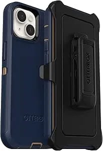 Otterbox Iphone 14 & Iphone 13 Defender Series Case - Blue Suede Shoes (Blue), Rugged & Durable, With Port Protection, Includes Holster Clip Kickstand