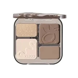 Face & Body Contour Palette - Highlighter Makeup Powder Stick With Glow Bronzer, Blush & Shimmer Cream, Korean Natural Glow, Gold/Silver/Vintage Non-Greasy Skin Tone (v1 Coconut Milk)