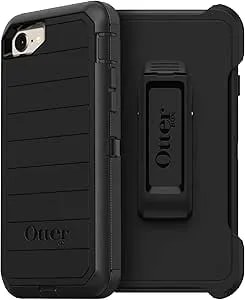 Otterbox Defender Series Case & Holster For Iphone Se 3 2022 / 3rd Gen Se - Non-Retail Packaging - Black - With Microbial Defense
