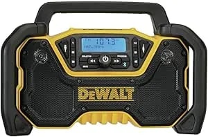 Dewalt 12V/20V MAX Portable Bluetooth Radio, Cordless, 100 Ft Range, 3.5” Subwoofers, Jobsite (DCR028B)
