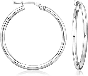 Ross-Simons 2mm Sterling Silver Hoop Earrings