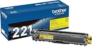 Brother Genuine Standard Yield Toner Cartridge, tn221y, Replacement Yellow Color Toner, Page Yield Up To 1,400 Pages, Amazon Dash Replenishment Cartridge, tn221