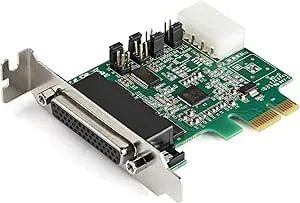 Startech.Com 4-Port PCI Express RS232 Serial Adapter Card - Pcie RS232 Serial Host Controller Card - Pcie To Serial DB9 - 16950 UART - Low Profile Expansion Card - Windows & Linux , TAA (PEX4S953LP)