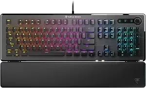 Turtle Beach Vulcan Ii Full-Size Mechanical Rgb Gaming Keyboard - Titan Mechanical Switches, Customizable Rgb Keys, Detachable Palm Rest, Media Controls, Aluminum Top Plate, Numpad, Black