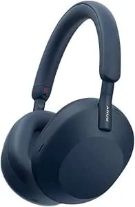 Sony Wh-1000xm5 Noise Canceling Wireless Headphones - 30hr Battery Life - Over-Ear Style - Optimized For Alexa And Google Assistant - Built-In Mic For Calls (Blue) - International Version No Warranty