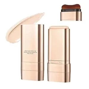 2pcs Dual-Ended Concealer Foundation Stick, Foundation Stick Korean 3 In 1 With Brush, Lightweight Brighten Flawless Long-Lasting For All Skin Types (Bright White)