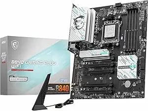 Msi b840 Gaming Plus Wifi Motherboard, Atx - Supports Amd Ryzen 9000/8000 / 7000 Processors, am5 - ddr5 Memory Boost 8000+ Mt/S (Oc), Pcie 4.0 x16, M.2 gen4, Wi-Fi 7, 2.5g Lan