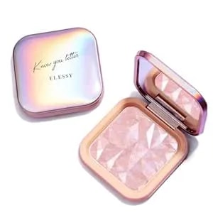 Elessy Highlighter Makeup Palette Long Lasting Face Highlighter Powder Shimmer Highlight Palette Suit All Skin Tones-Rainbow Glow