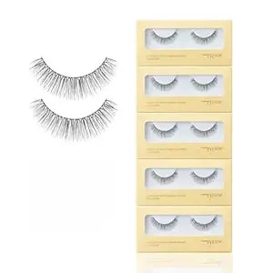Eyeme Eyelash No.33 – 5 Set Pack, Natural Half Lashes For Bigger And More Defined Eyes, Lightweight False Eyelashes For Beginners, Flexible & Comfortable Fit, K-Beauty